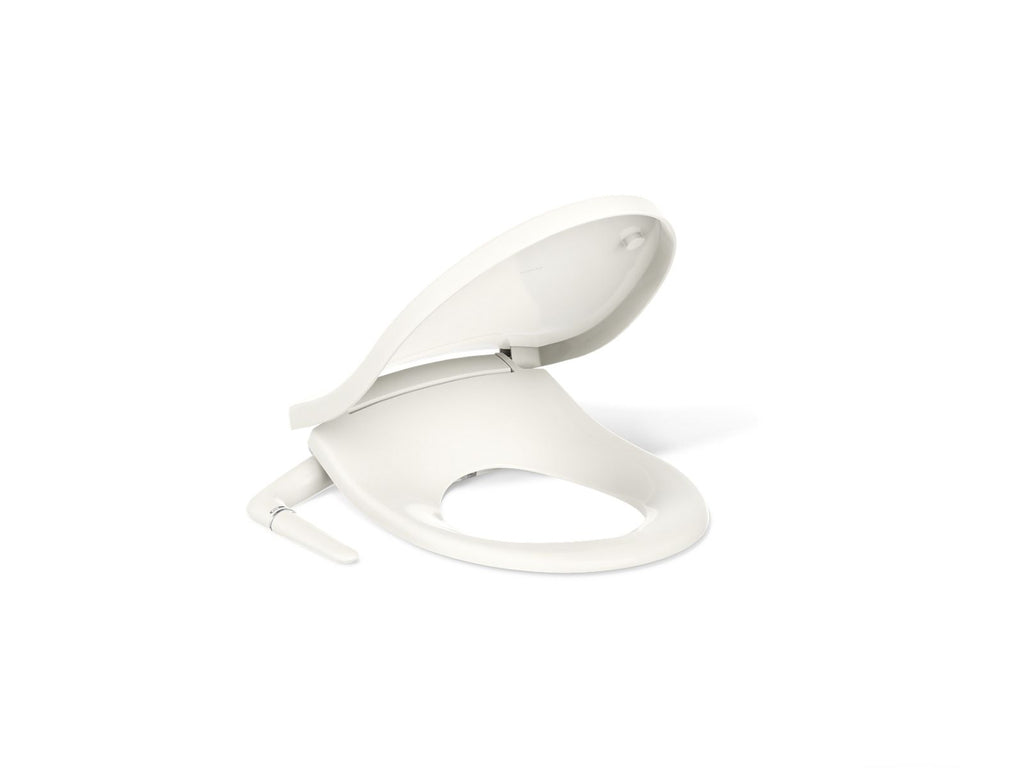 KOHLER K-76923-96 Purewash M250 Quiet-Close Round-Front Manual Bidet Toilet Seat - Biscuit