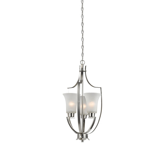 THOMAS 7703FY/20 Foyer 15'' Wide 3-Light Pendant - Brushed Nickel