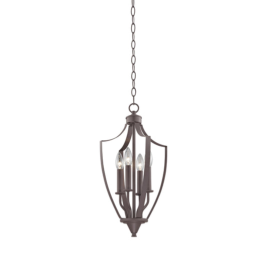 THOMAS 7704FY/10 Foyer 11'' Wide 4-Light Mini Pendant - Oil Rubbed Bronze