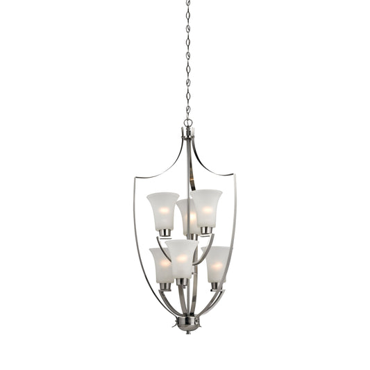 THOMAS 7706FY/20 Foyer 21'' Wide 6-Light Chandelier - Brushed Nickel