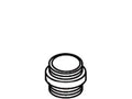 KOHLER Adaptor, Spout - Matte Black, K-77100-BL