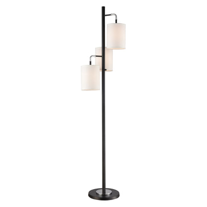 ELK STUDIO 77101 Uprising 72'' High 3-Light Floor Lamp - Black