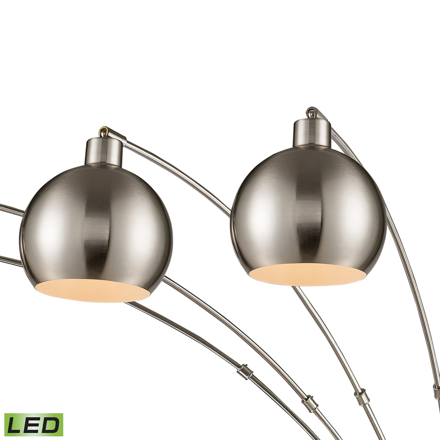 ELK STUDIO 77102-LED Peterborough 85.5'' High 5-Light Floor Lamp - Polished Nickel - Includes LED Bulbs