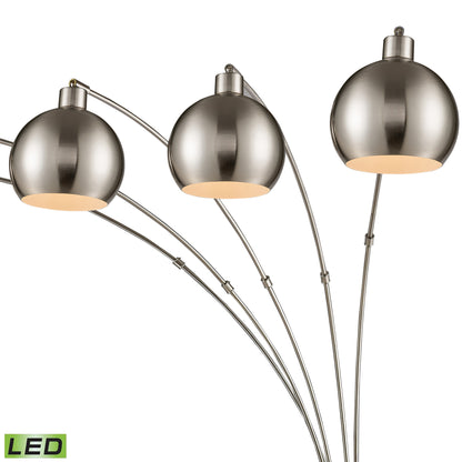 ELK STUDIO 77102-LED Peterborough 85.5'' High 5-Light Floor Lamp - Polished Nickel - Includes LED Bulbs