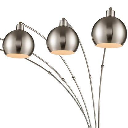 ELK STUDIO 77102 Peterborough 85.5'' High 5-Light Floor Lamp - Polished Nickel