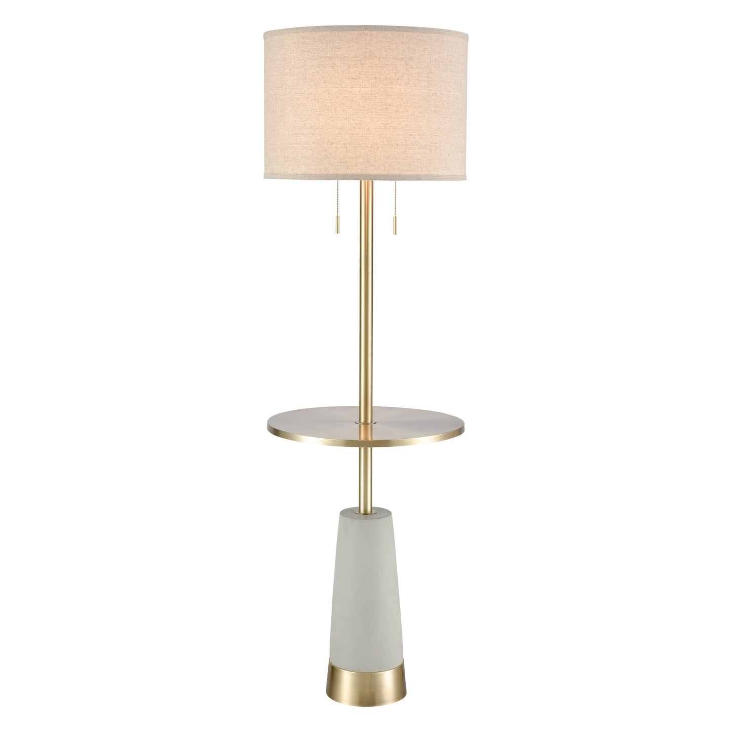 ELK STUDIO 77129 Below the Surface 63'' High 2-Light Floor Lamp - Polished Concrete