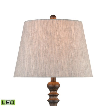 MARKETPLACE 77179-LED Rhinebeck 30'' High 1-Light Table Lamp - Aged Wood - Includes LED Bulb