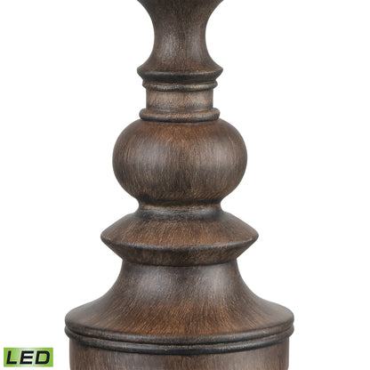 MARKETPLACE 77179-LED Rhinebeck 30'' High 1-Light Table Lamp - Aged Wood - Includes LED Bulb