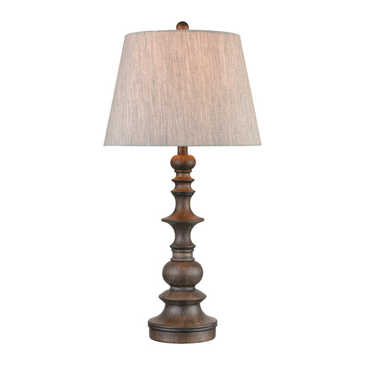 MARKETPLACE 77179 Rhinebeck 30'' High 1-Light Table Lamp - Aged Wood