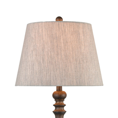 MARKETPLACE 77179 Rhinebeck 30'' High 1-Light Table Lamp - Aged Wood