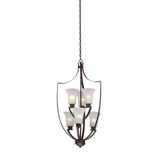 THOMAS 7726FY/10 Foyer 21'' Wide 6-Light Chandelier - Oil Rubbed Bronze