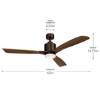 KICHLER 300027OBB Ridley Ii Led 52" Fan Oil Brushed Bronze