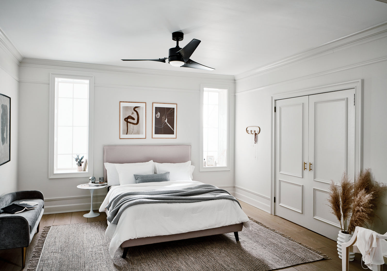 KICHLER 310155SBK Rana Led 60" Fan Satin Black