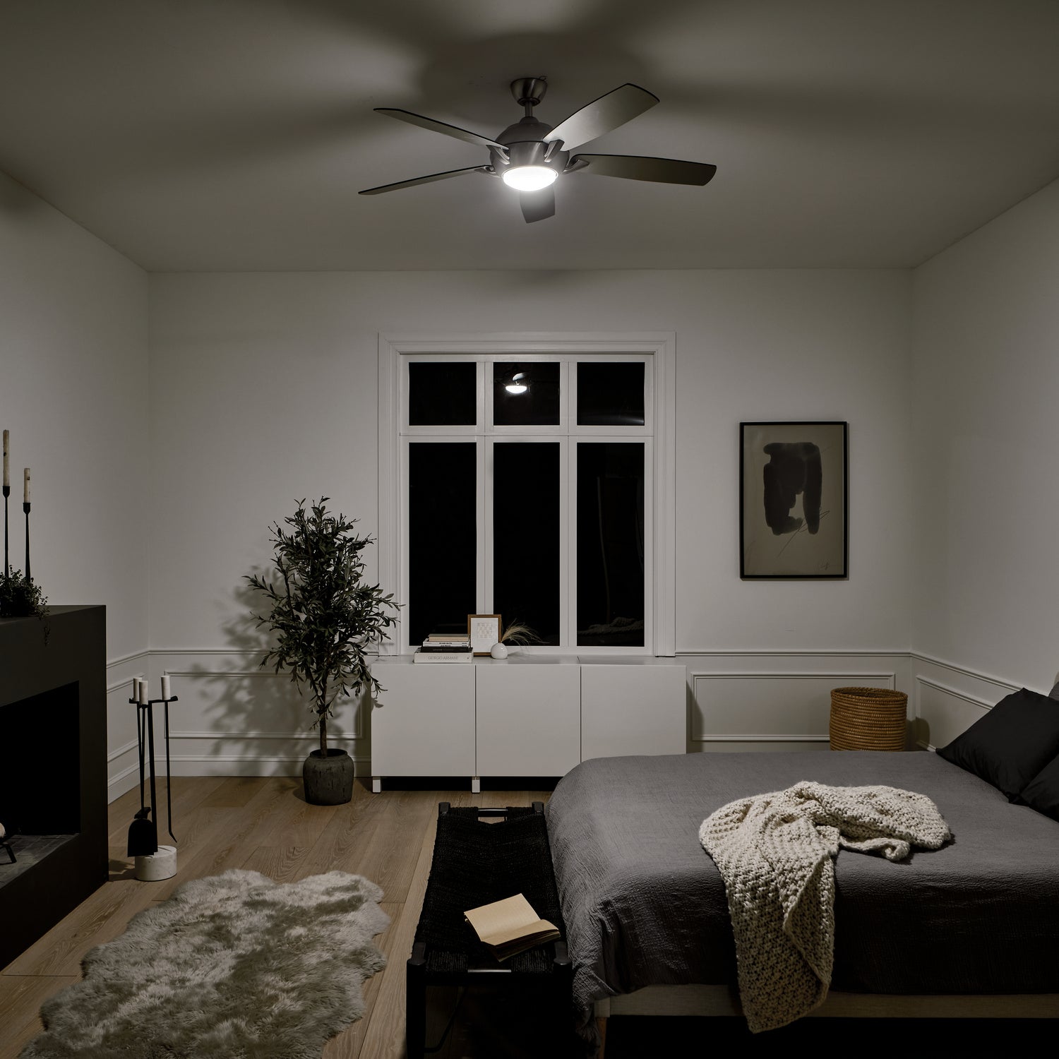 KICHLER 330001BSS Geno Led 54" Fan Brushed Stainless Steel