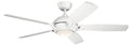 KICHLER 330001MWH Geno Led 54" Fan Matte White