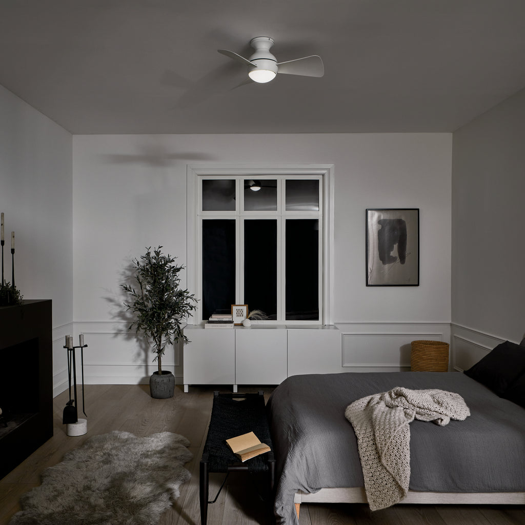 KICHLER 330150MWH Sola Led 34" Fan Matte White