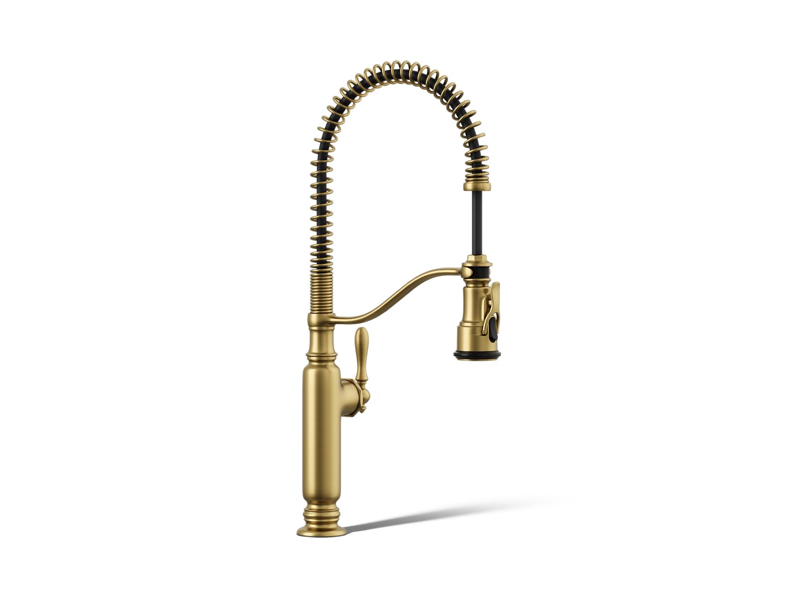 KOHLER K-77515-2MB Tournant Semi-Professional Kitchen Sink Faucet With Three-Function Sprayhead - Vibrant Brushed Moderne Brass