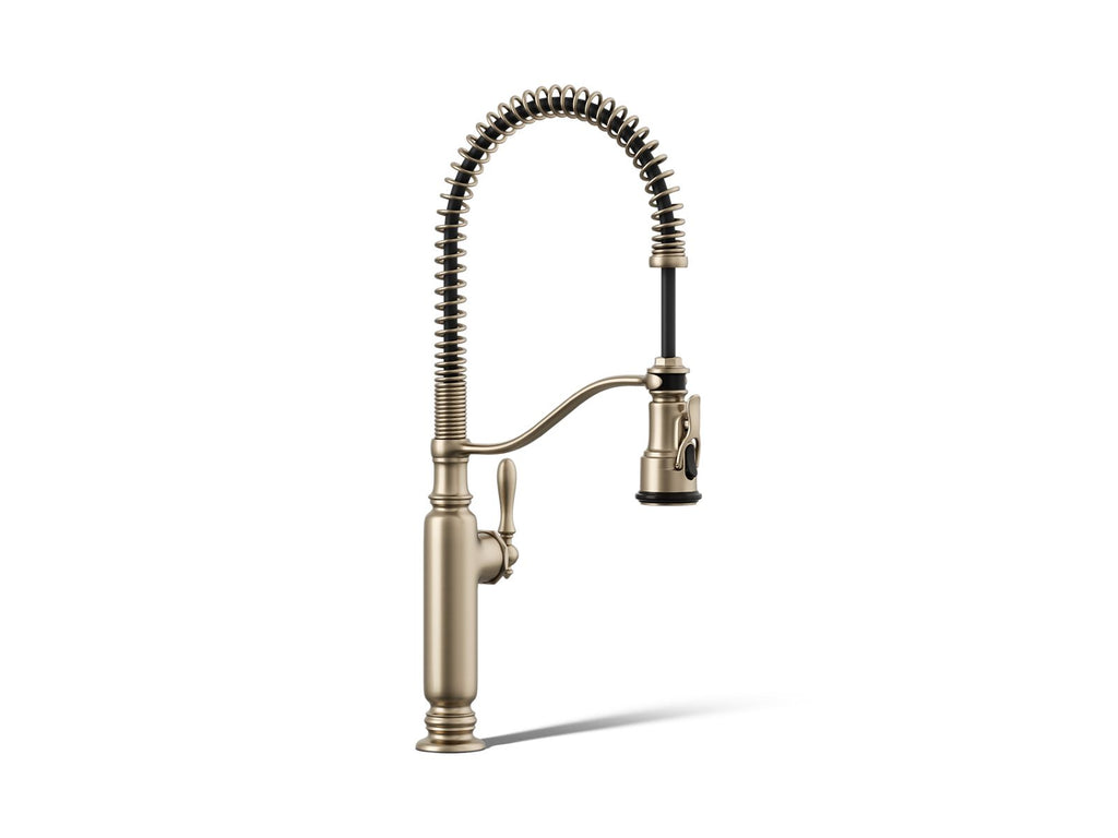 KOHLER K-77515-BV Tournant Semi-Professional Kitchen Sink Faucet With Three-Function Sprayhead - Vibrant Brushed Bronze