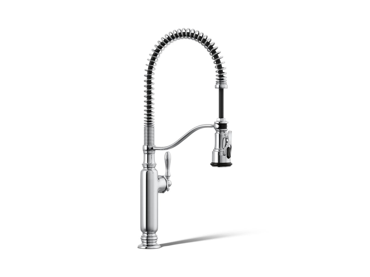 KOHLER K-77515-CP Tournant Semi-Professional Kitchen Sink Faucet With Three-Function Sprayhead - Polished Chrome