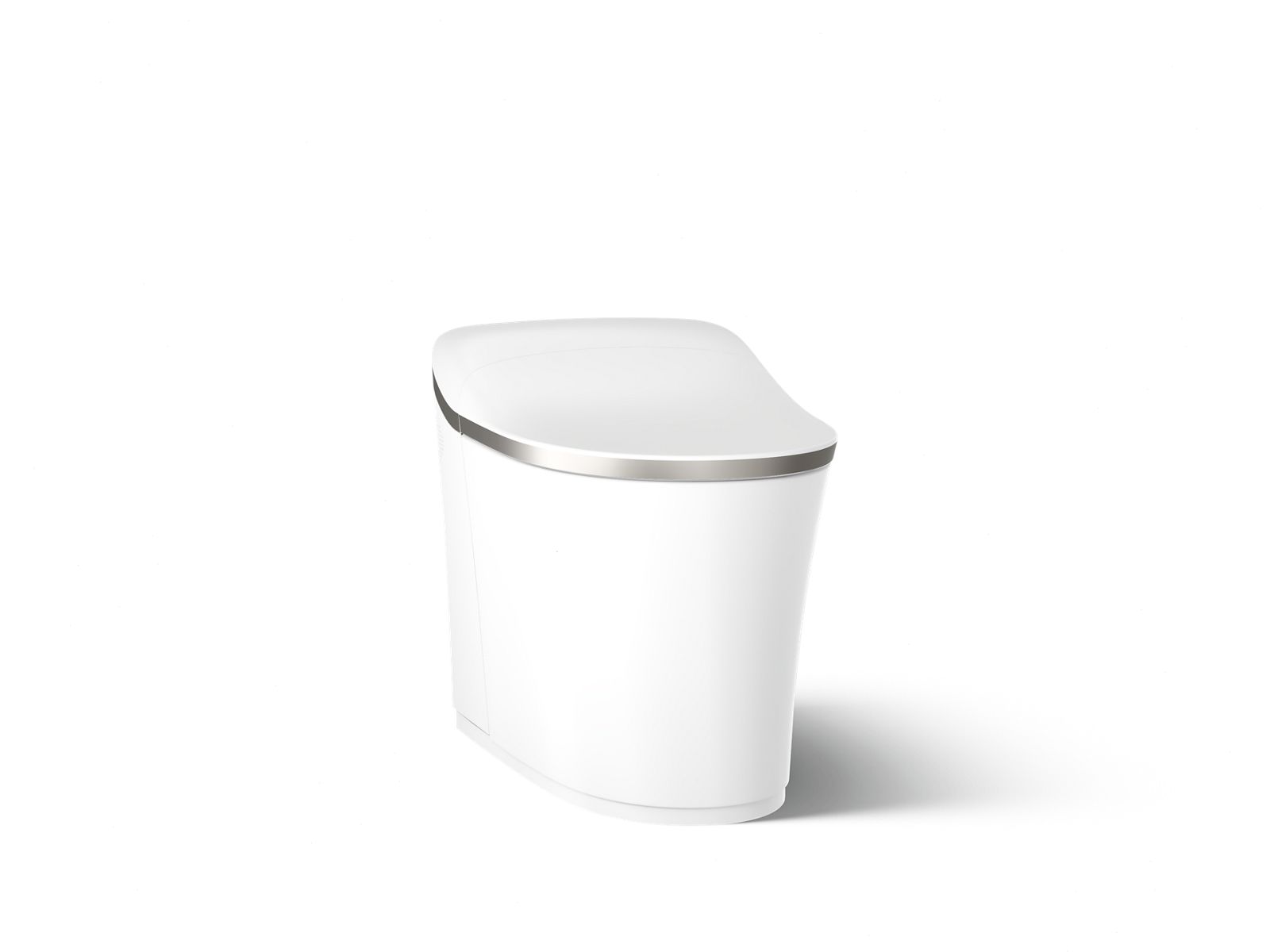 KOHLER K-77795-0BN Eir One-Piece Elongated Smart Toilet, Dual-Flush - White With Brushed Nickel