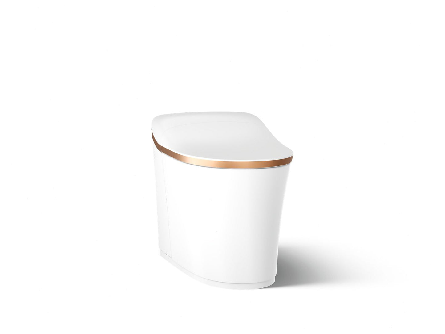 KOHLER K-77795-0SG Eir One-piece elongated smart toilet, dual-flush - White with Sunrise Gold Trim