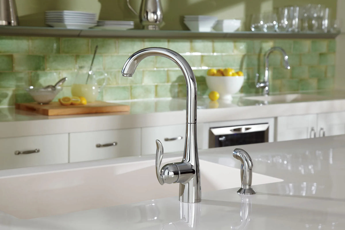 MOEN 7790SRS Arbor Chrome One-Handle High Arc Kitchen Faucet - Spot Resist Stainless
