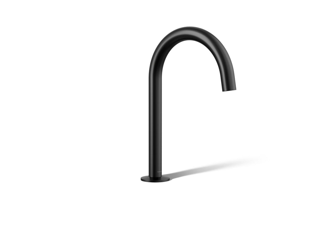KOHLER K-77985-BL Components Deck-Mount Bath Spout With Tube Design - Matte Black