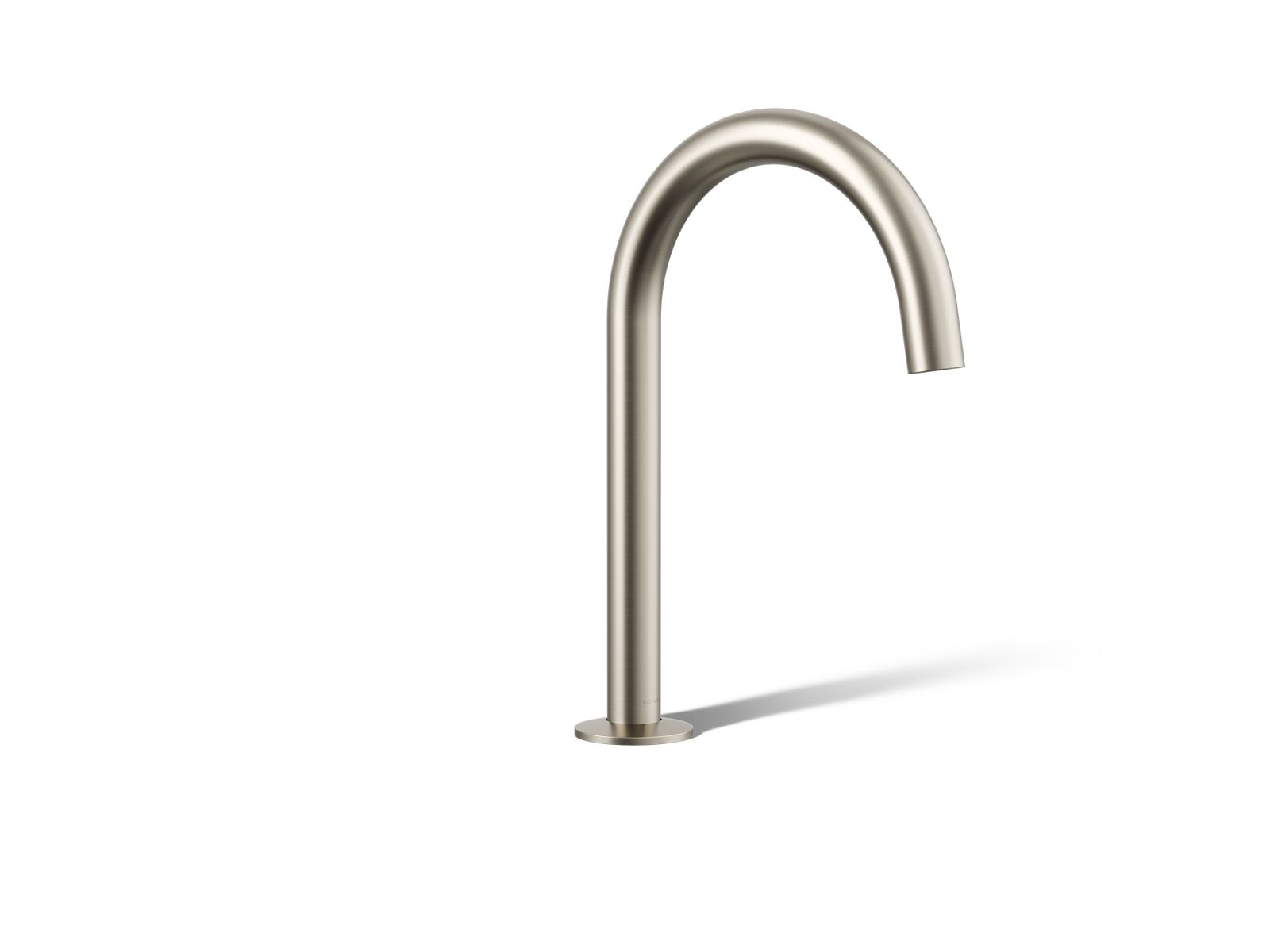 KOHLER K-77985-BN Components Deck-Mount Bath Spout With Tube Design - Vibrant Brushed Nickel