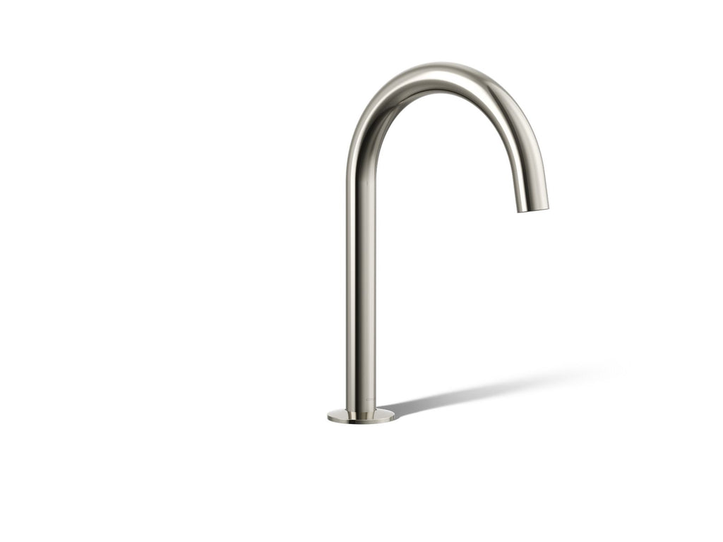 KOHLER K-77985-SN Components Deck-Mount Bath Spout With Tube Design - Vibrant Polished Nickel