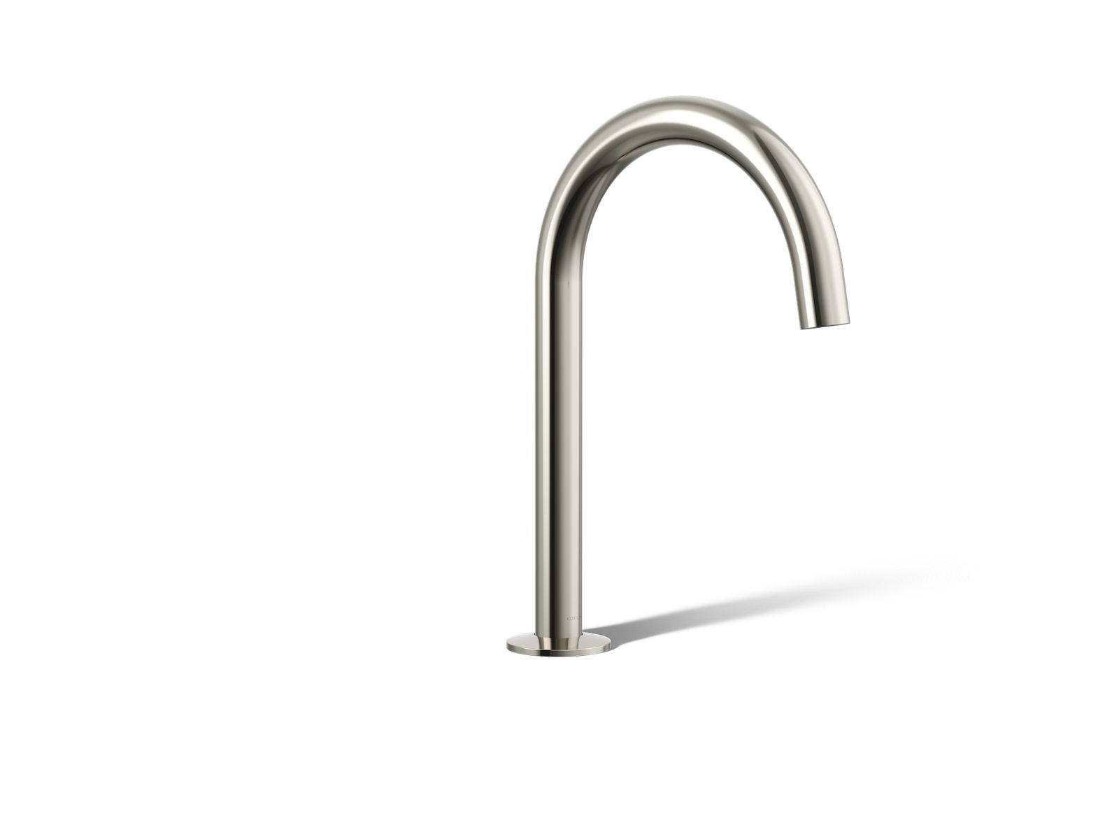 KOHLER K-77985-SN Components Deck-Mount Bath Spout With Tube Design - Vibrant Polished Nickel