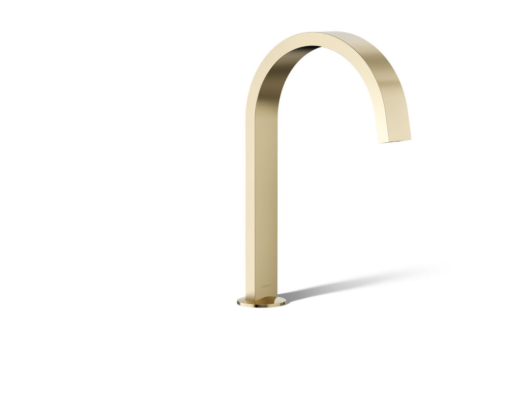 KOHLER K-77986-AF Components Deck-Mount Bath Spout With Ribbon Design - Vibrant French Gold