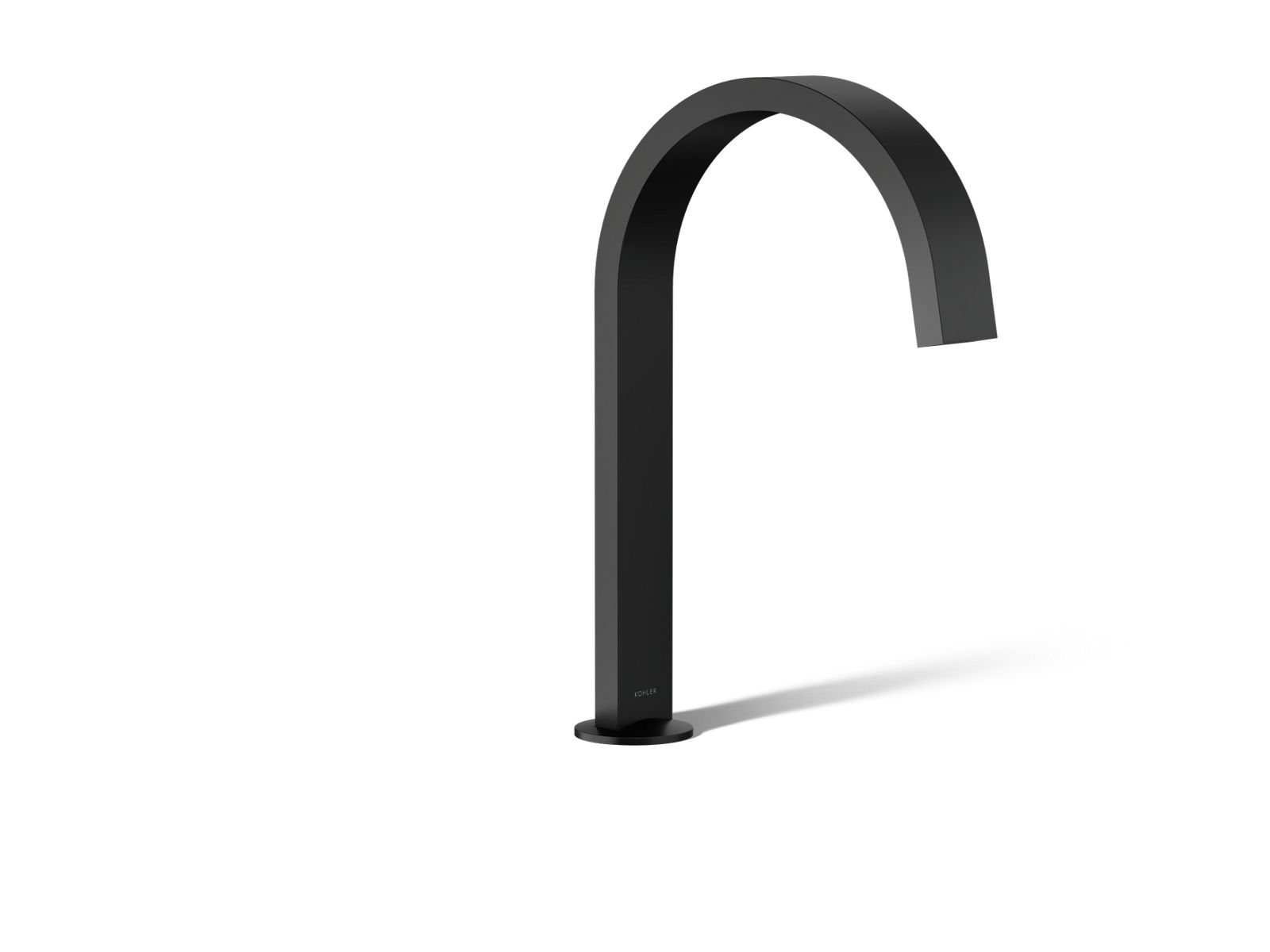 KOHLER K-77986-BL Components Deck-Mount Bath Spout With Ribbon Design - Matte Black