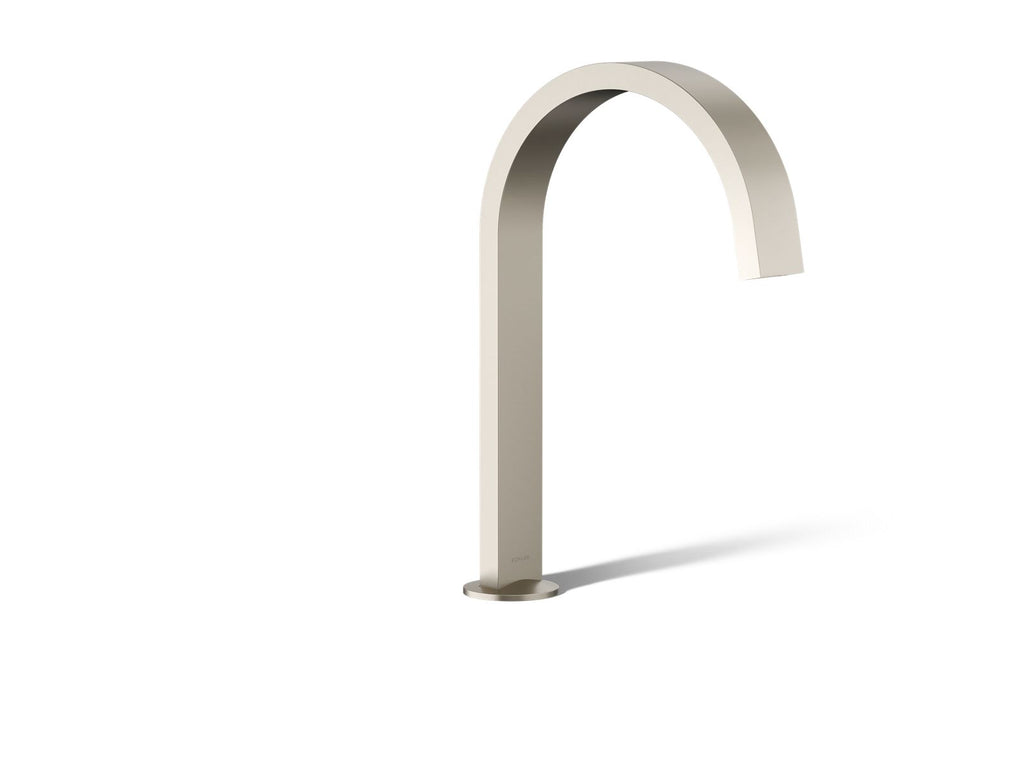 KOHLER K-77986-BN Components Deck-Mount Bath Spout With Ribbon Design - Vibrant Brushed Nickel