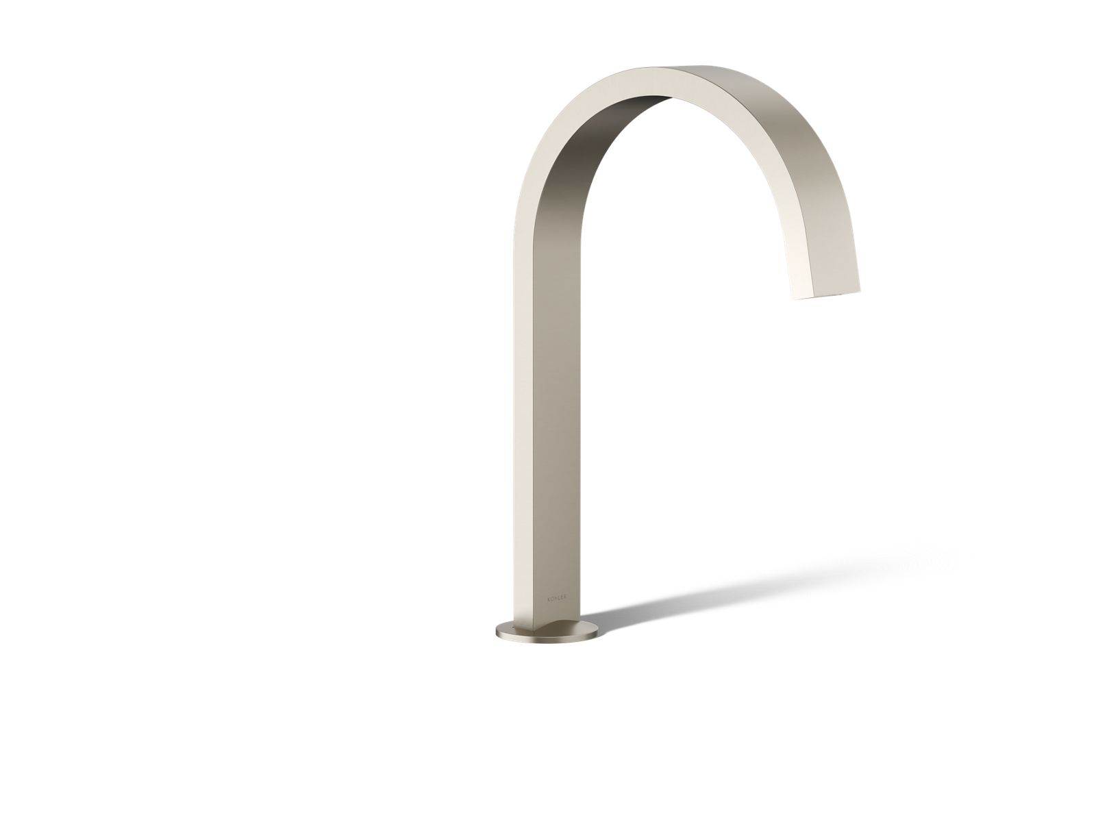 KOHLER K-77986-BN Components Deck-Mount Bath Spout With Ribbon Design - Vibrant Brushed Nickel