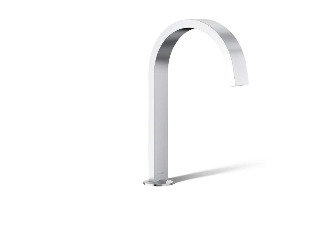 KOHLER K-77986-CP Components Deck-Mount Bath Spout With Ribbon Design - Polished Chrome