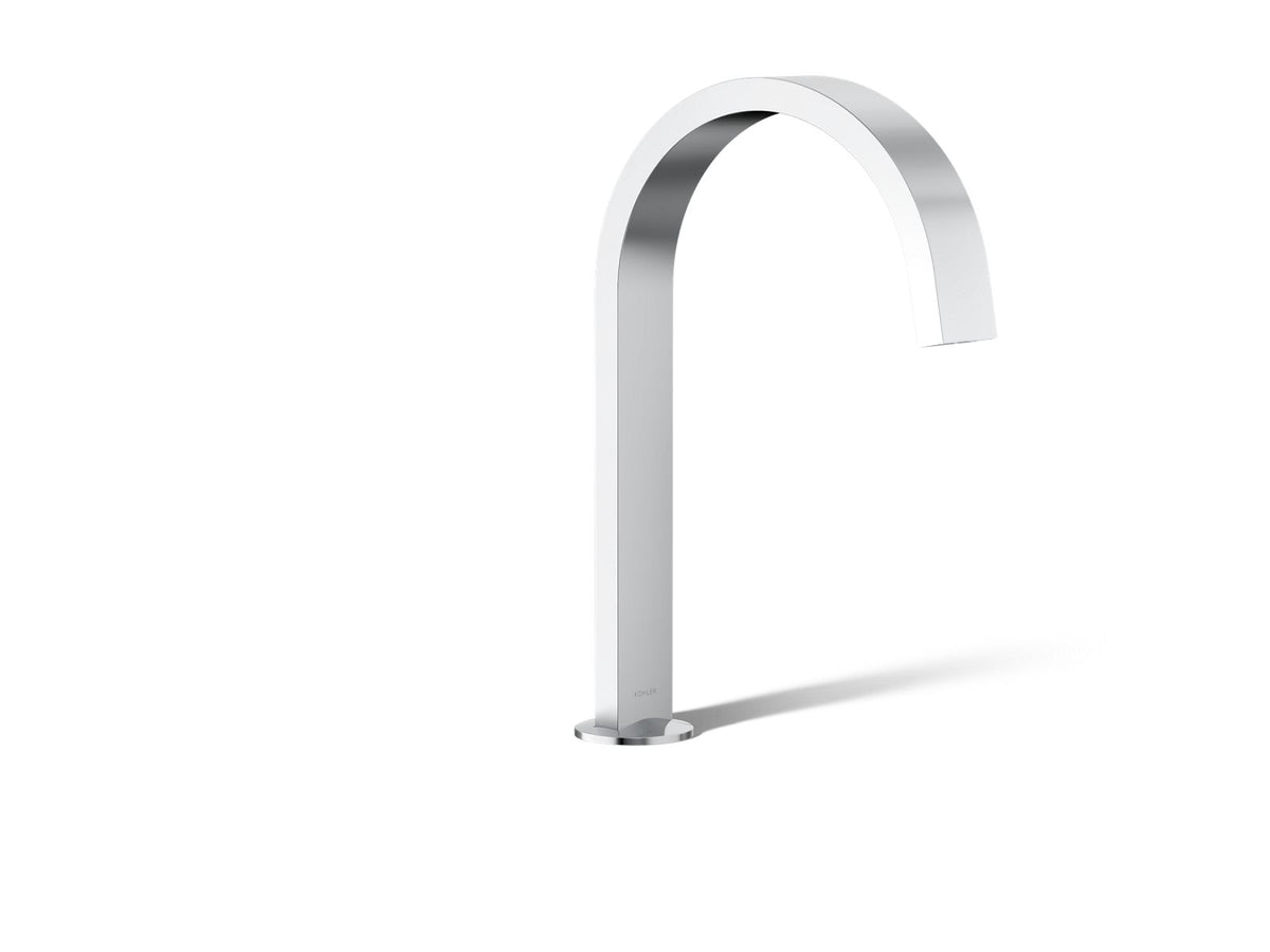 KOHLER K-77986-CP Components Deck-Mount Bath Spout With Ribbon Design - Polished Chrome