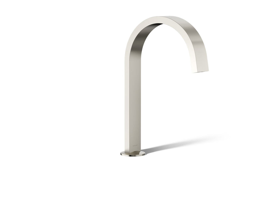 KOHLER K-77986-SN Components Deck-Mount Bath Spout With Ribbon Design - Vibrant Polished Nickel