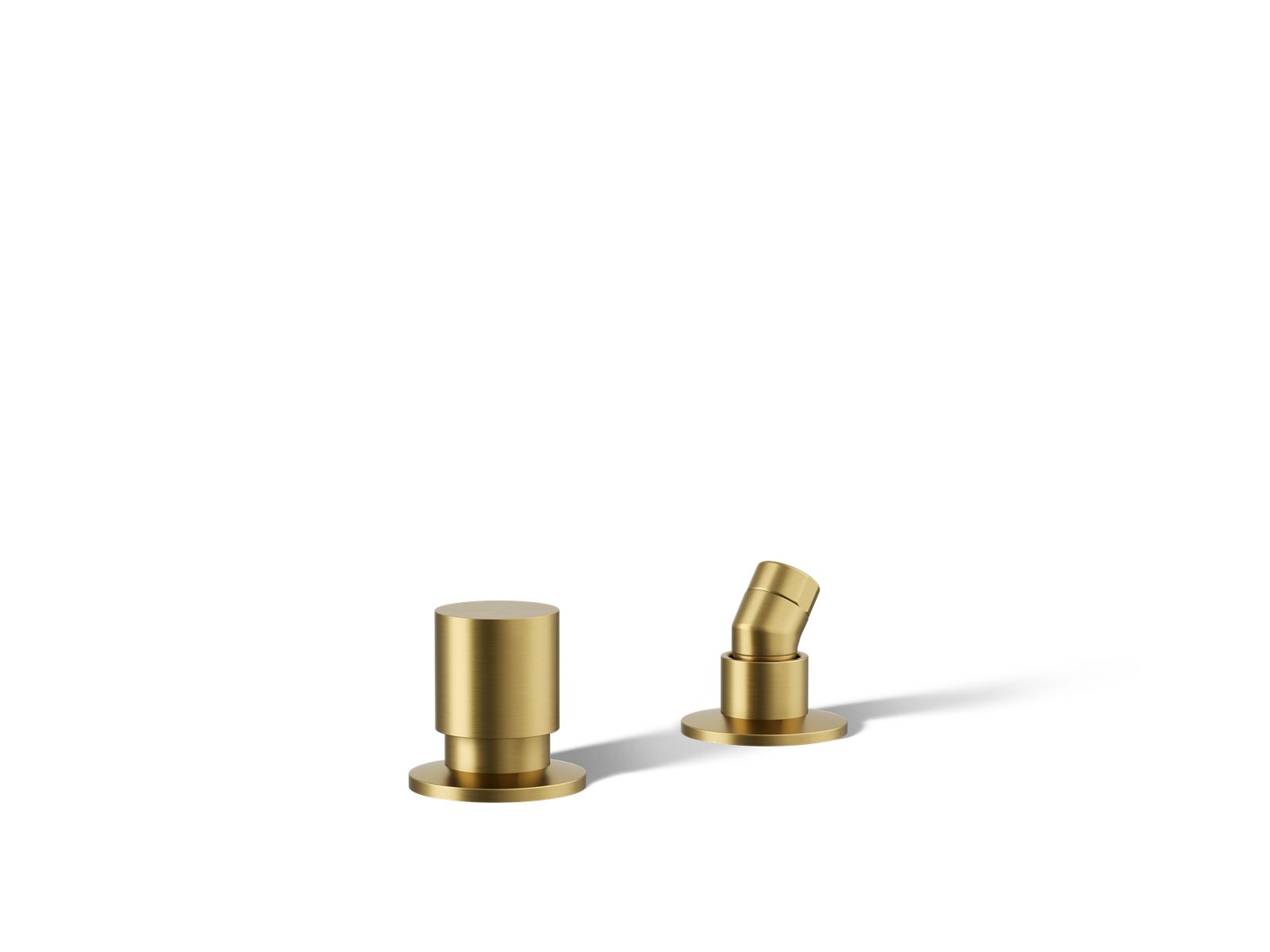 KOHLER K-77989-2MB Components Deck-Mount Handshower Holder And Two-Way Diverter Valve - Vibrant Brushed Moderne Brass