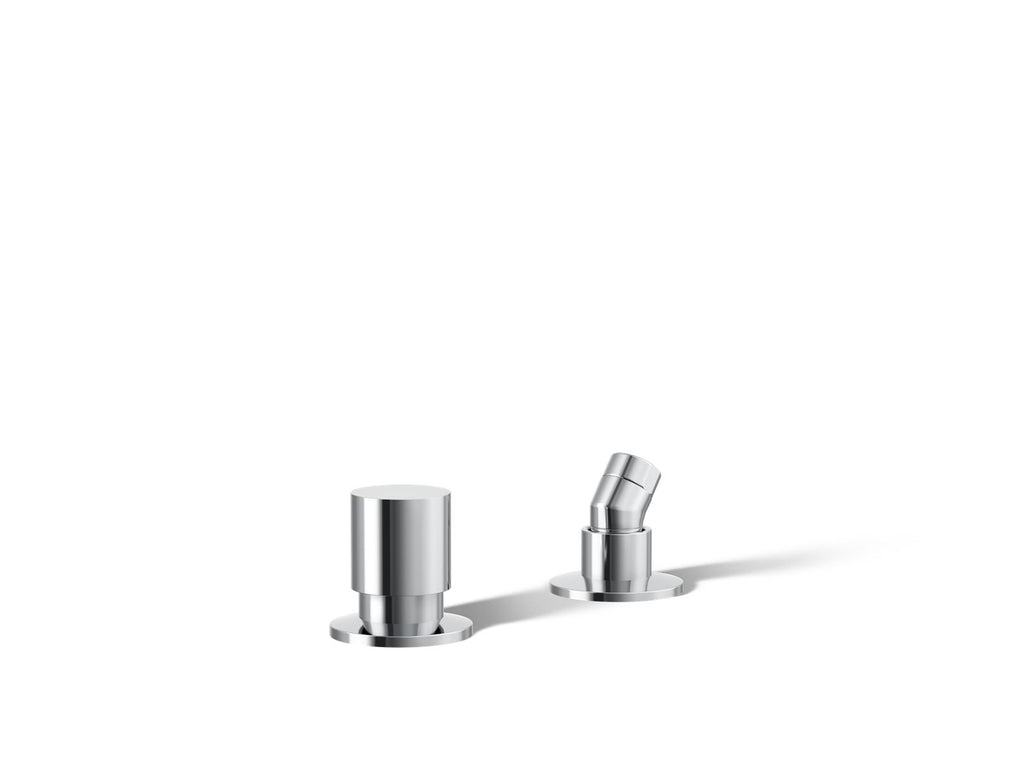 KOHLER K-77989-CP Components Deck-Mount Handshower Holder And Two-Way Diverter Valve - Polished Chrome