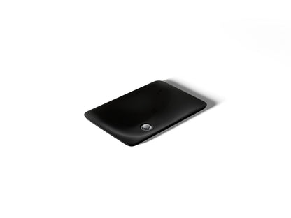 KOHLER K-7799-7 Carillon 21-1/4" rectangular drop-in bathroom sink, no overflow - Black Black