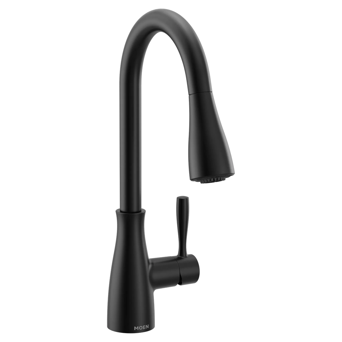 MOEN 7803BL Elbur Chrome One-Handle Kitchen Faucet - Matte Black