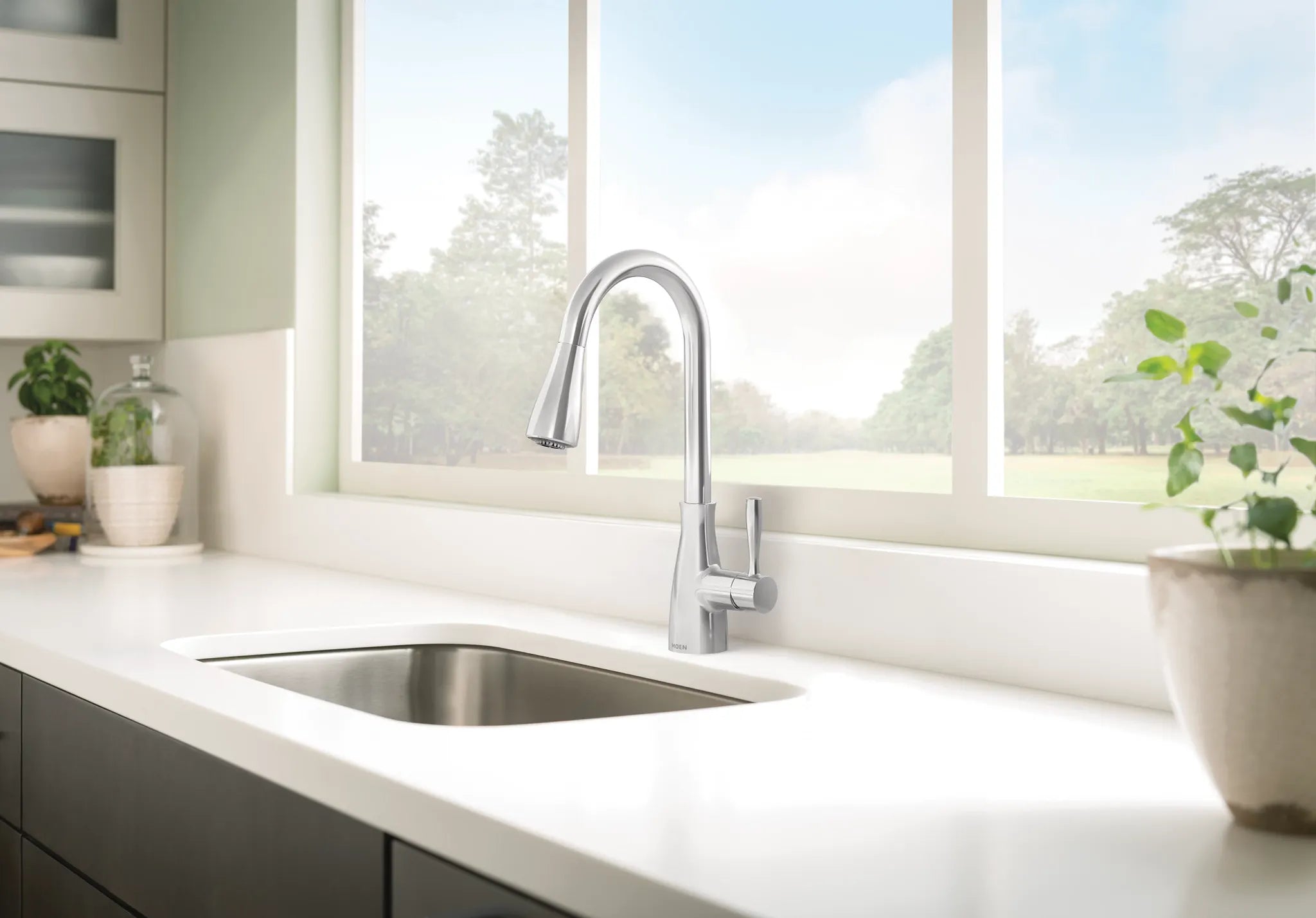 MOEN 7803SRS Elbur One-Handle Kitchen Faucet - Spot Resist Stainless