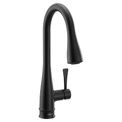 MOEN Matte black one-handle kitchen faucet - Matte Black, 7804BL