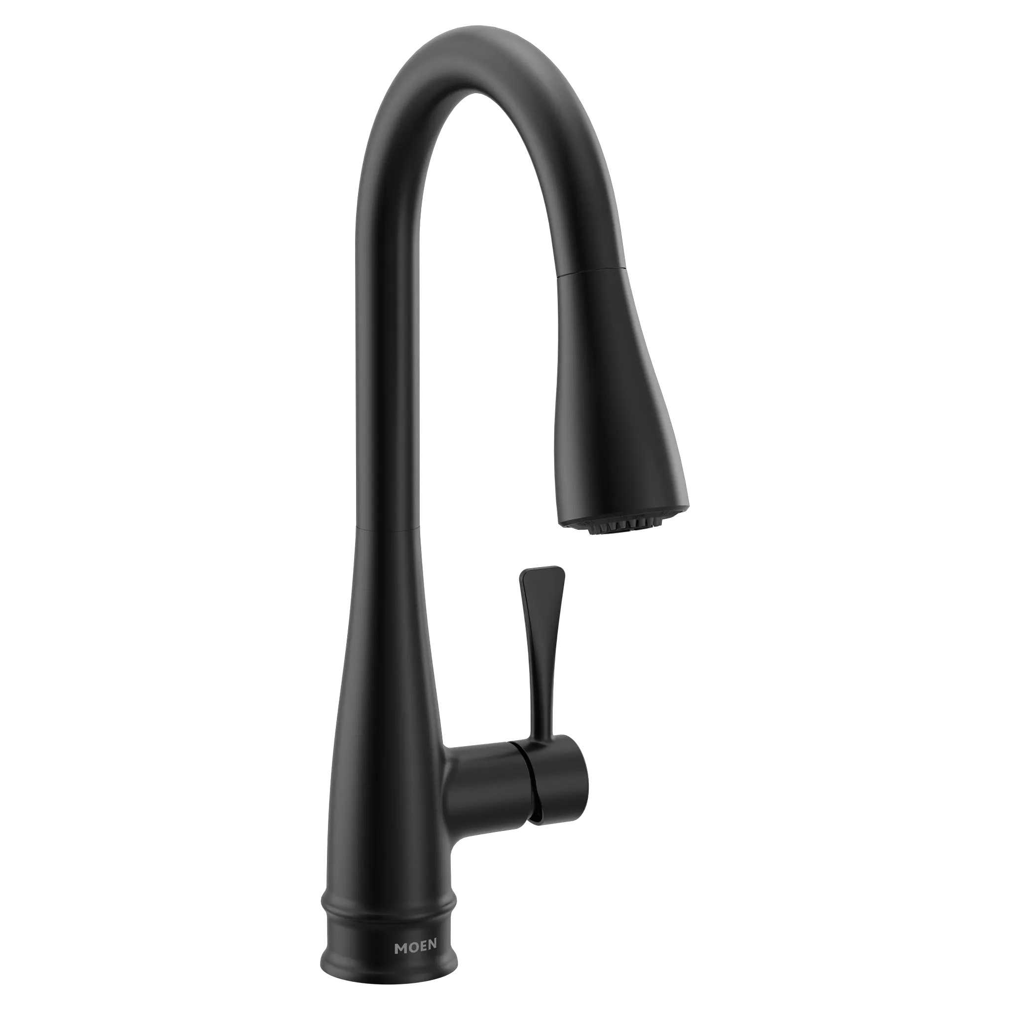 MOEN 7804BL Riverwood Chrome One-Handle Kitchen Faucet - Matte Black