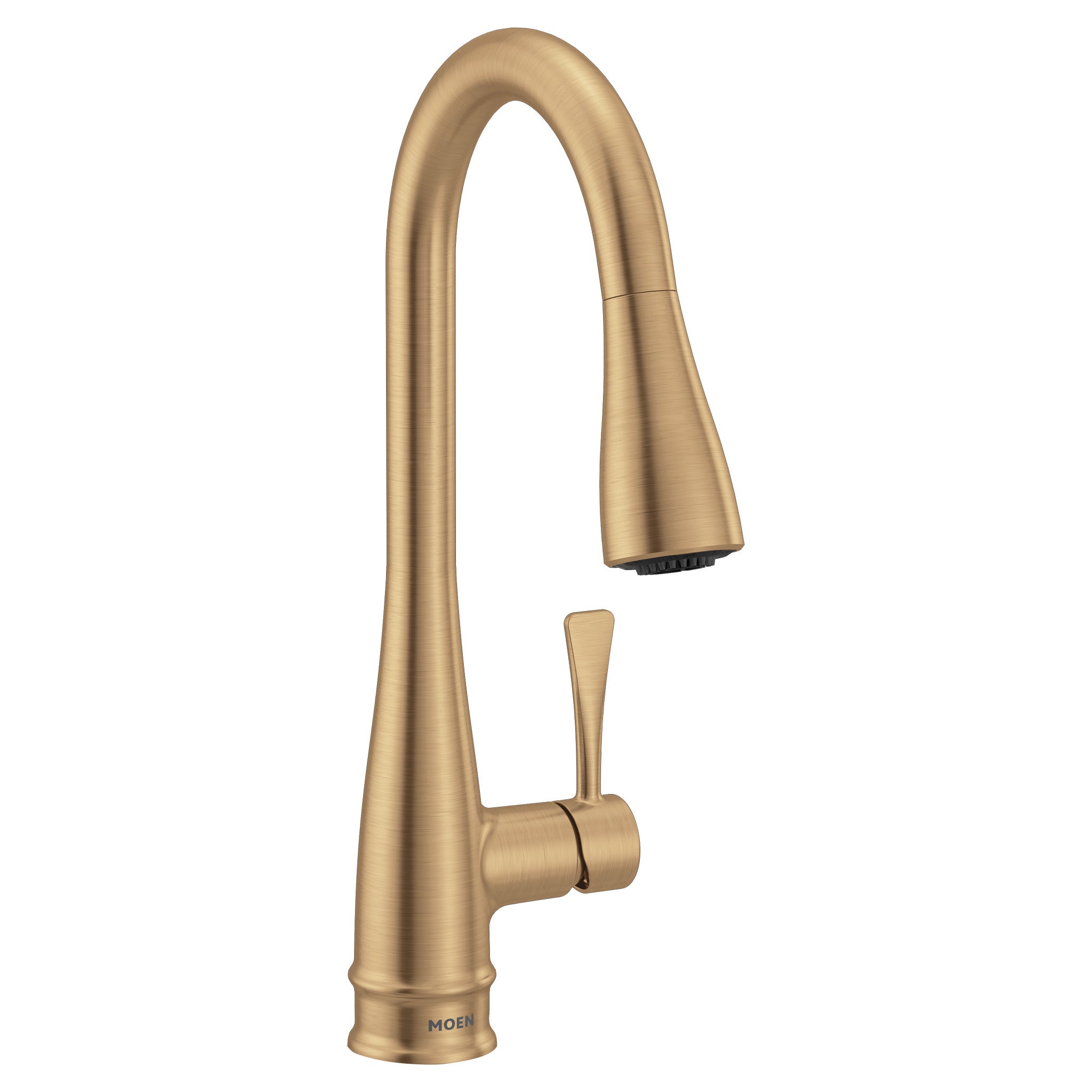 MOEN 7804BZG Riverwood Chrome One-Handle Kitchen Faucet - Bronzed Gold