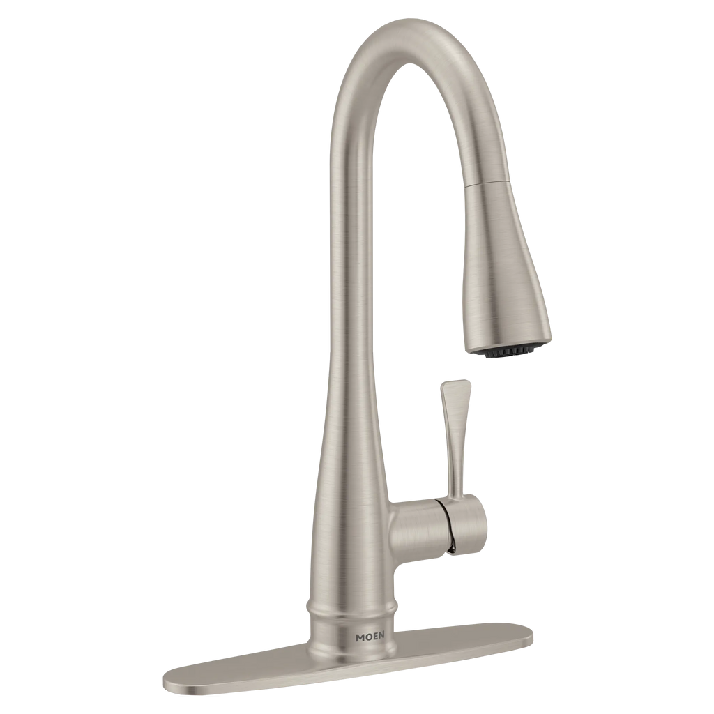 MOEN 7804SRS Riverwood Chrome One-Handle Kitchen Faucet - Spot Resist Stainless