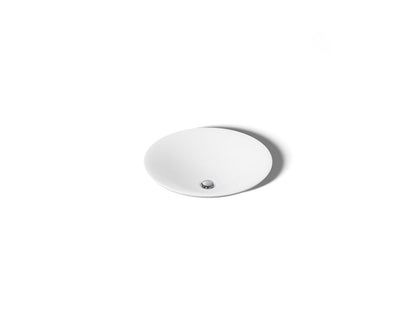 KOHLER K-7806-0 Carillon 17-3/4" round drop-in bathroom sink, no overflow - White