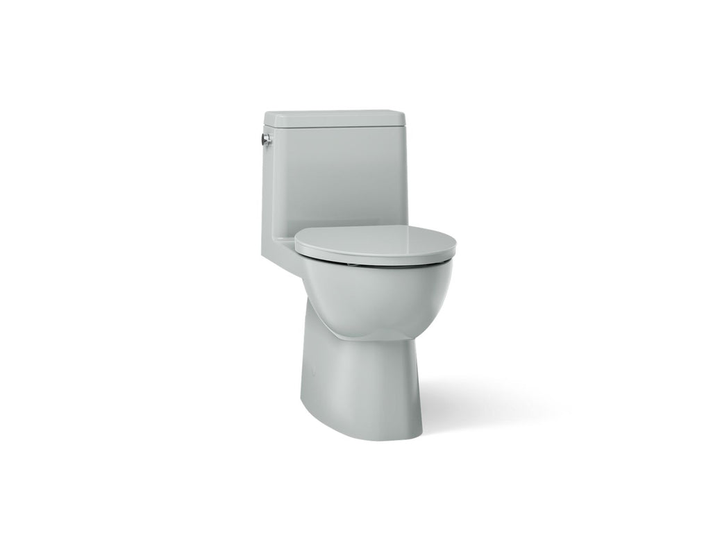 KOHLER K-78080-95 Reach One-Piece Compact Elongated Toilet With Skirted Trapway, 1.28 Gpf - Ice Grey