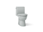 KOHLER K-78080-95 Reach One-Piece Compact Elongated Toilet With Skirted Trapway, 1.28 Gpf - Ice Grey