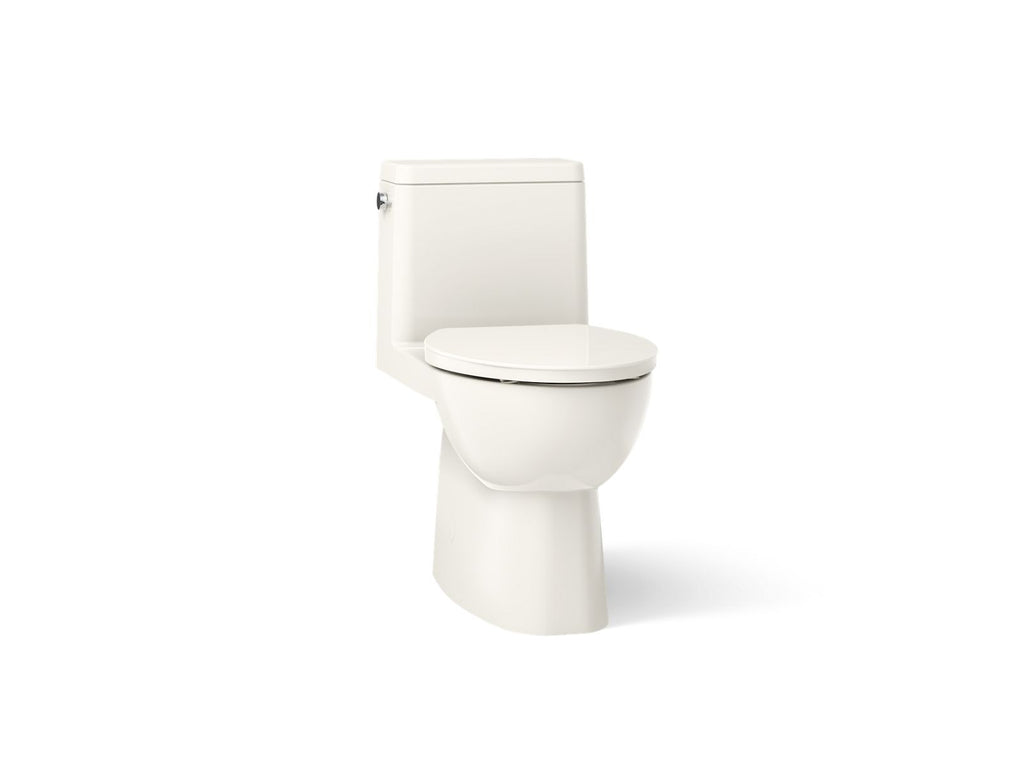 KOHLER K-78080-96 Reach One-Piece Compact Elongated Toilet With Skirted Trapway, 1.28 Gpf - Biscuit